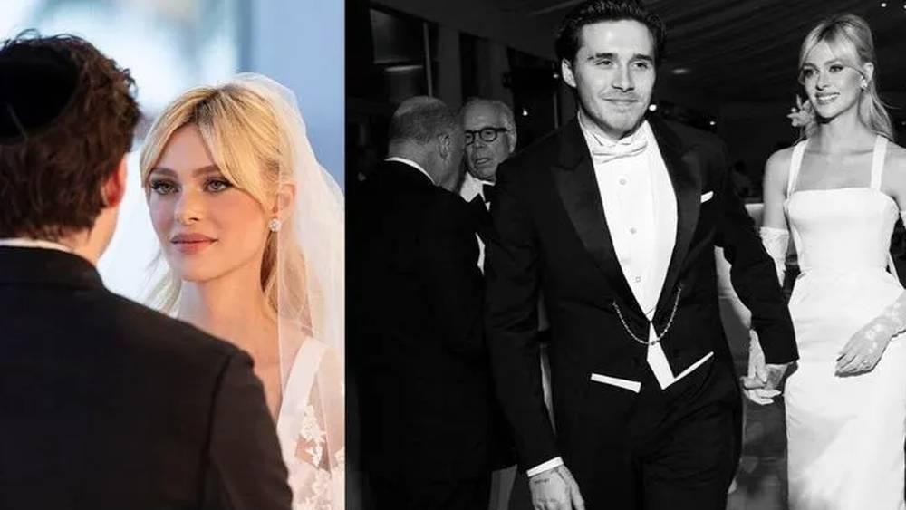 بيكهام يذرف الدموع متأثرًا في حفل زفاف نجله "بروكلين" الذي وصلت تكلفته 4 ملايين دولار