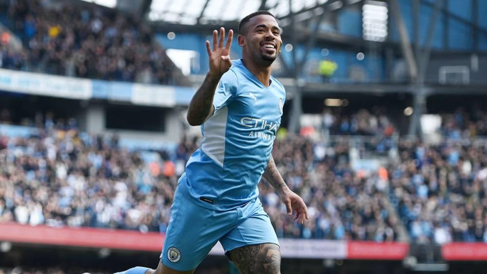 الدوري الإنجليزي/ مانشستر سيتي يهزم واتفورد بخماسية سجل منها البرازيلي جيسوس "سوبر هاتريك"
