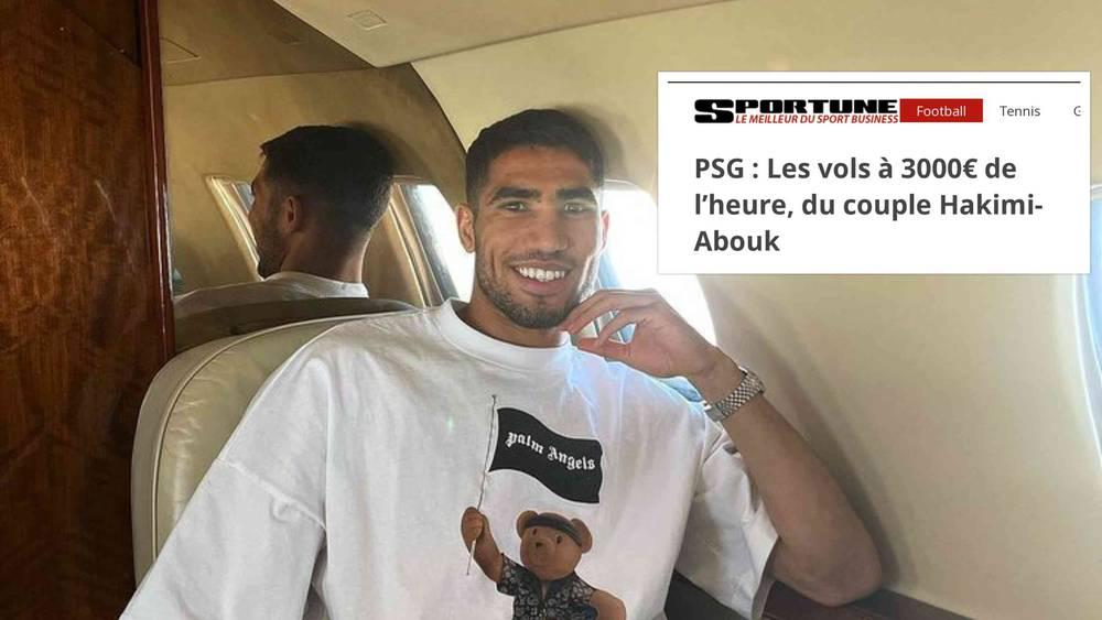 تقارير/ حكيمي يستأجر طائرة خاصة لتأمين تنقّلاته الشخصية والعائلية ويؤدّي عنها 3000 يورو في الساعة