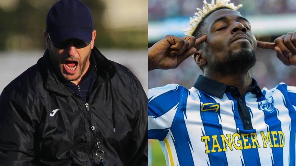 الغابوني أكسيل مايي يدخل في شنآن مع مدرب اتحاد طنجة بيدرو بنعلي والأخير يقرر استبعاده من قائمة الفريق