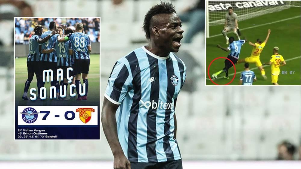 بالوتيلي "يشعل" مواقع التواصل الاجتماعي بـ"5 أهداف في مباراة واحدة" وهدف على طريقة "رابونا"