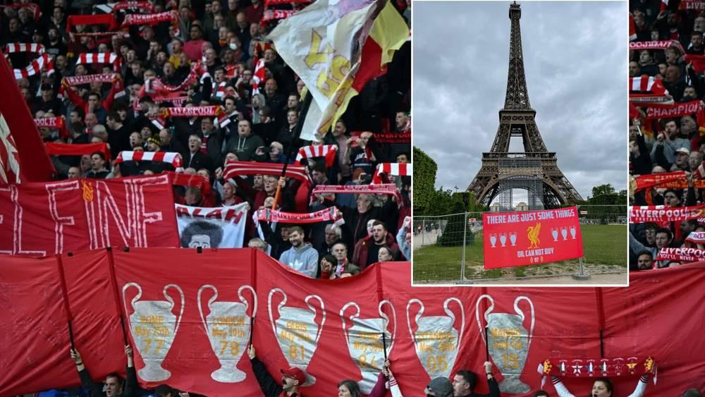 جماهير ليفربول من أمام 'برج إيفل': "هناك أشياء لا يستطيع النفط شراءها"