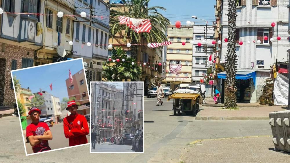 أشرطة "حمراء وبيضاء" وأعلام ودادية تزين أحياء الدار البيضاء استعدادا لـ"نهائي العُصبة" أمام الأهلي