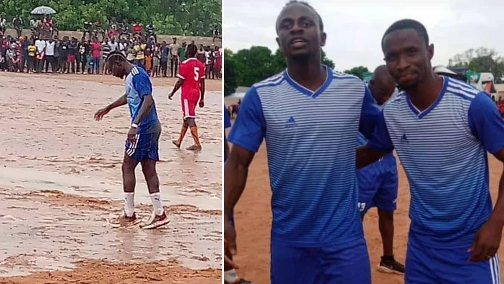 ماني يقضي عطلته في قرية "بامبالي" السنغالية ويشارك في مباراة استعراضية