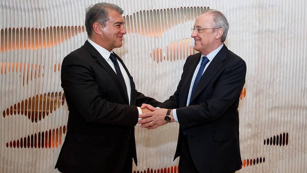 بيريز: "برشلونة واحد من أعظم الأندية في العالم ونتمنى أن يتجاوز أزمته"