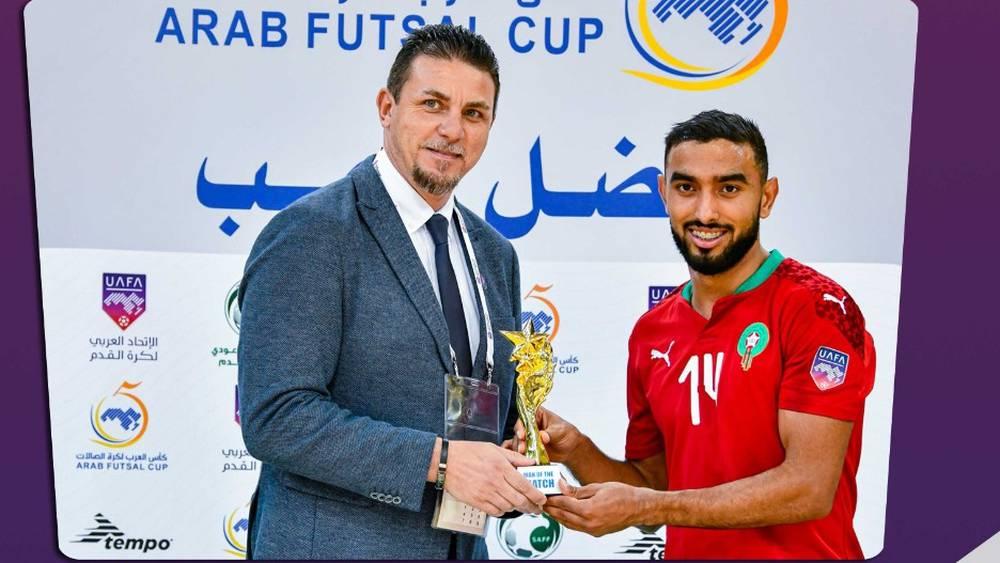 كأس العرب لـ"الفوتسال"/ إختيار إدريس رايس الفني رجل المباراة أمام موريتانيا