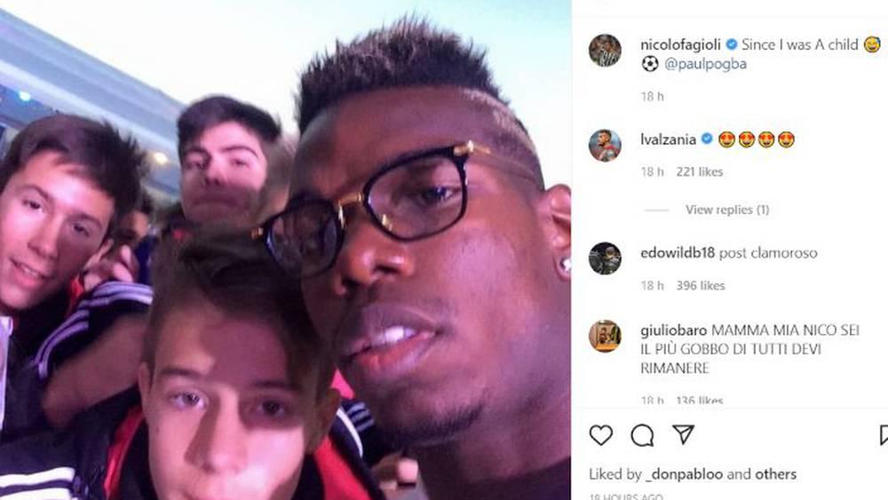 لاعب يوفنتوس "فاجيولي" ينشر صورة له كطفل معجب مع بول بوغبا والآن يُشاركه نفس التدريبات