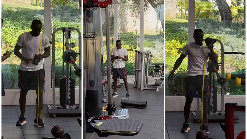 ساديو ماني يخوض تداريبه في مركب محمد السادس لكرة القدم