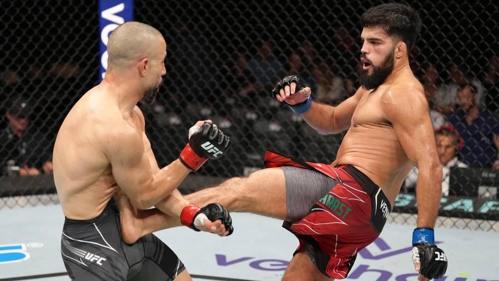 أمسية "UFC FIGHT NIGHT"/ المقاتل "نصرت حقبراست" يتغلب على الكندي "ماكديسي" بعد اختياره اللعب بعلم المغرب