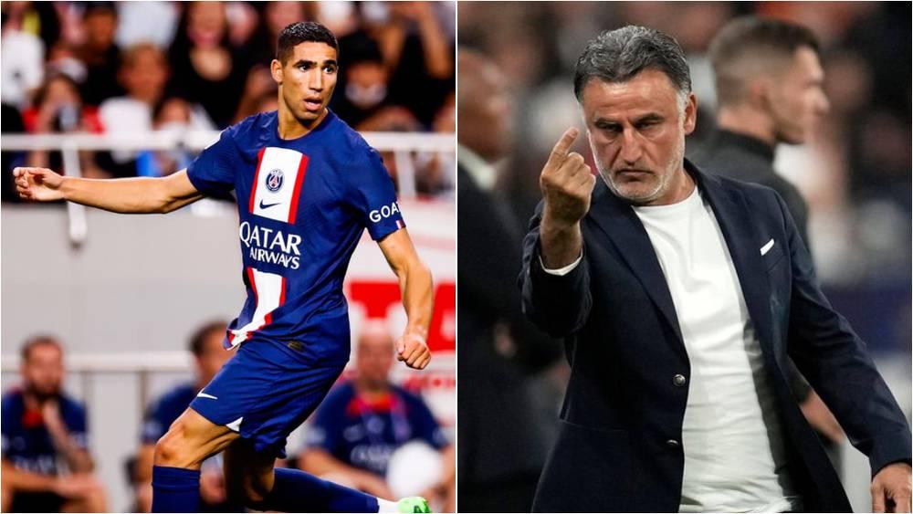 غالتييه: "لم يبدأ حكيمي أساسيا ضد ماكابي حيفا لأنه لعب ثماني مباريات على التوالي ولأنني أردت روحا جديدة في الممر الأيمن"