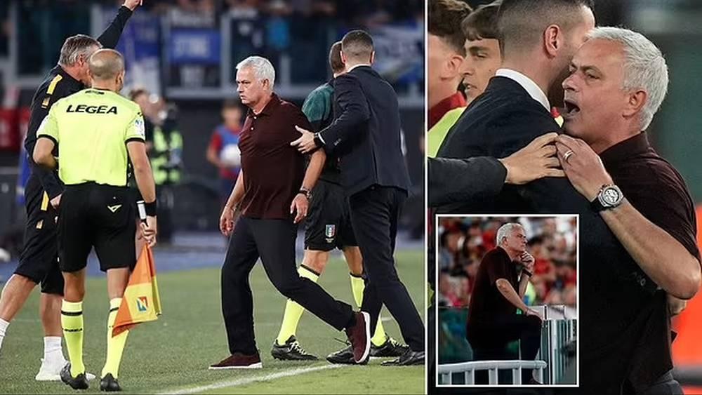 بعد اقتحامه الملعب وطرده ضد أتالانتا.. مورينيو يطلب من لاعبي روما السقوط والتحايل كما "المهرجين"