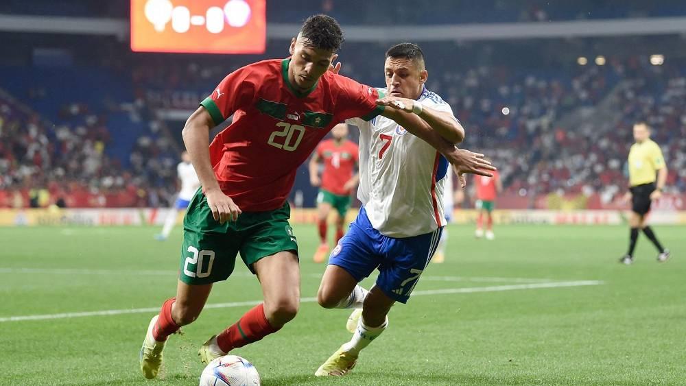 المنتخب المغربي ينهي الشوط الأول من مباراته الودية ضد التشيلي بالتعادل السلبي