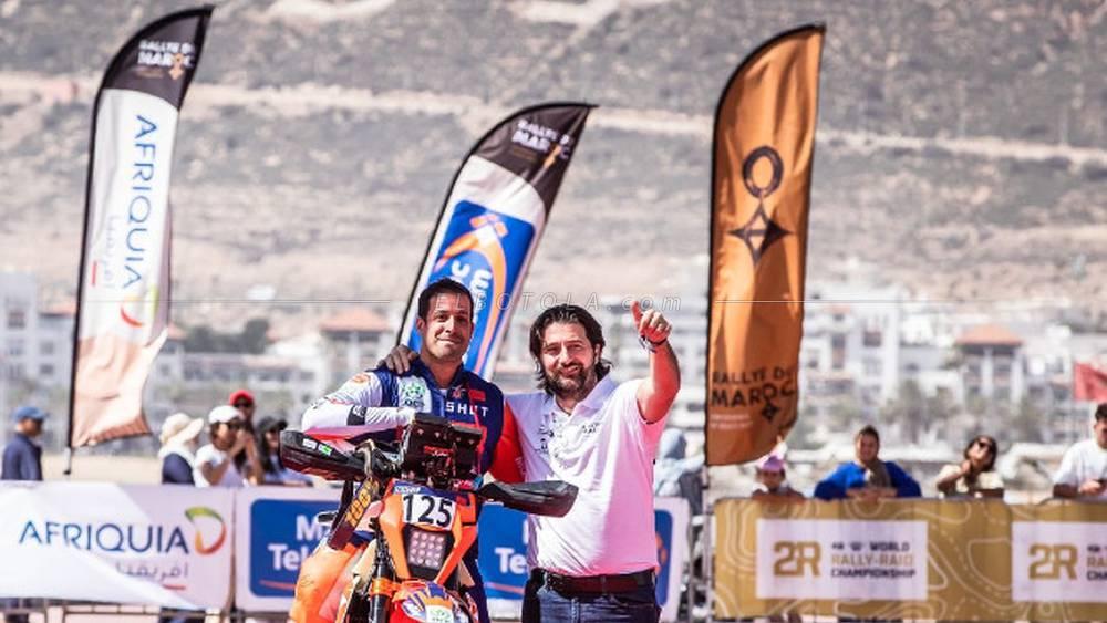 Rallye du Maroc : Amine Echiguer remporte une étape catégorie moto Rallye 3
