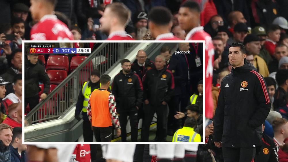 كريستيانو رونالدو يعترض على جلوسه "احتياطيًا" بمغادرة ملعب "أولد ترافورد" قبل انتهاء مباراة توتنهام