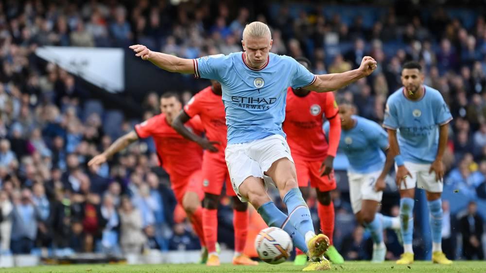 الدوري الإنجليزي/ هالاند يواصل تحطيم خصوم مانشستر سيتي ويقوده للفوز على برايتون (3-1)