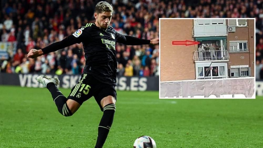 فالفيردي يسدد كرة "قوية" في مباراة ريال مدريد ورايو فاليكانو تسكن شرفة منزل لشقيقين عراقيين بجوار الملعب