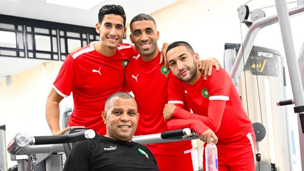 المنتخب المغربي يواصل استعداداته لمونديال "قطر 2022" بحصة لتقوية العضلات في الصالة الرياضية