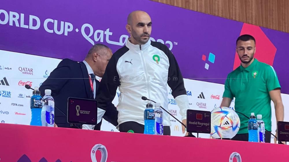 الركراكي: "الأجواء جيدة بين اللاعبين لكنني أعرف أن ما يهم الجماهير المغربية هو الفوز وليس الجو"