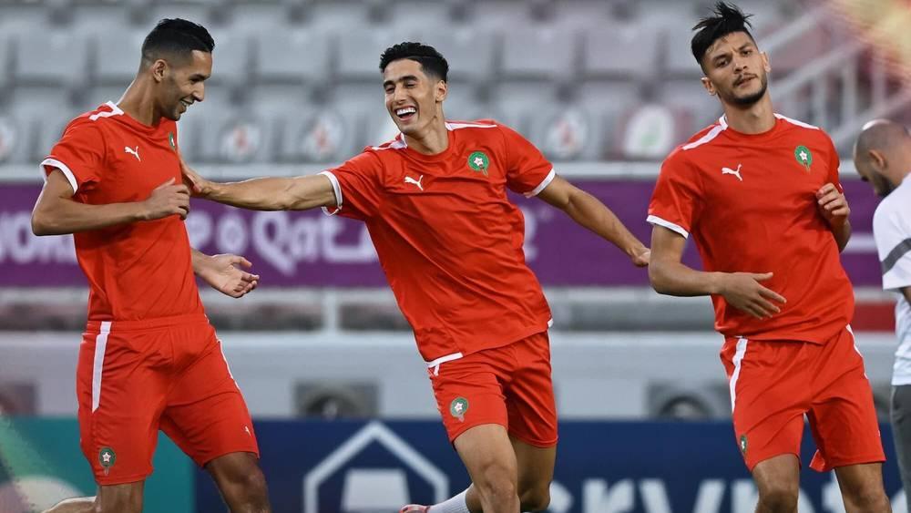 المنتخب المغربي يجري أول حصة تدريبية استعدادا لمواجهة إسبانيا في ثمن نهائي مونديال قطر