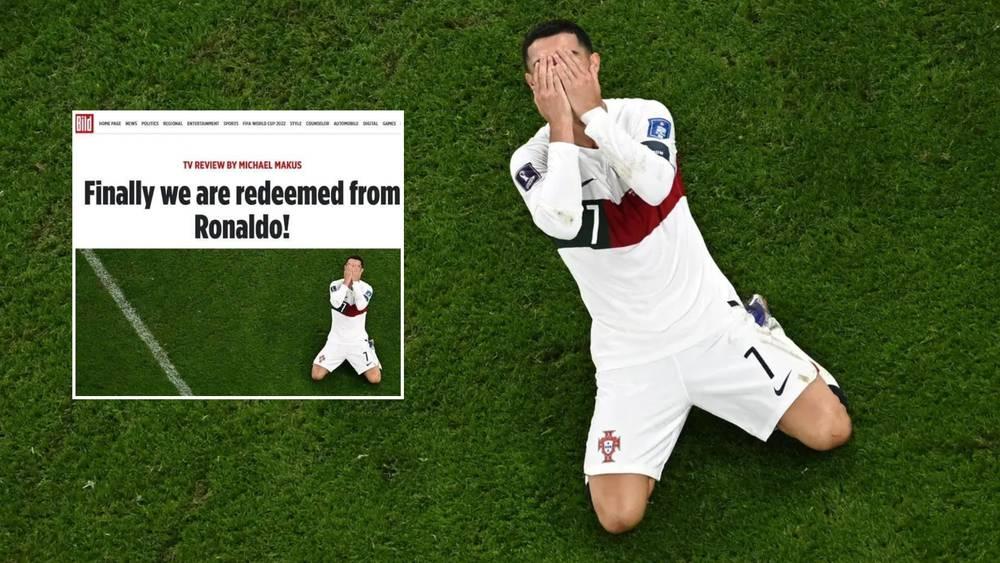 صحيفة "بيلد" الألمانية تعنون بعد إقصاء البرتغال أمام المغرب: "أخيرًا تخلّصنا من كريستيانو رونالدو!"