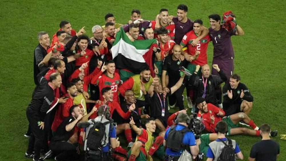 CdM - Le drapeau palestinien omniprésent