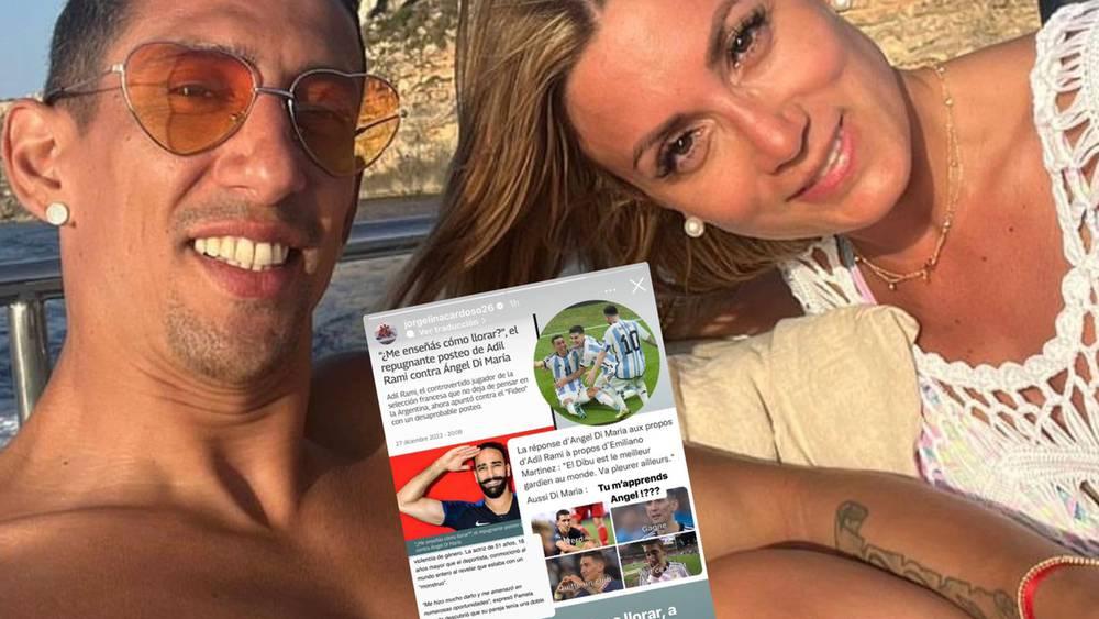 زوجة "دي ماريا" تشعل الحرب مع عادل رامي: "دي ماريا سوف يعلمك البكاء واحترام زوجتك كرجل نبيل"