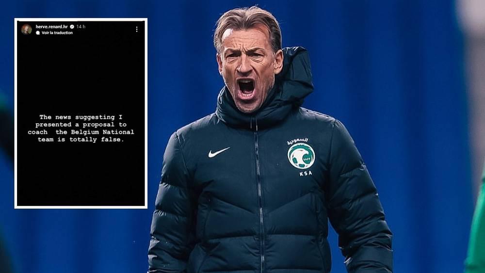 رونار ينفي عرض سيرته الذاتية على الاتحاد البلجيكي لتدريب منتخب "الشياطين الحمر"