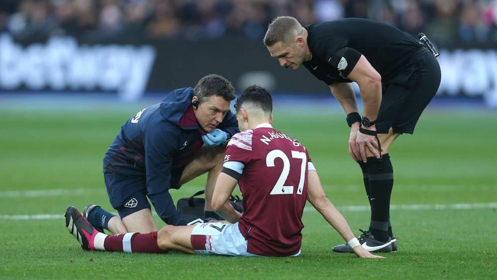 تقارير/ أكرد يخضع يومه الإثنين لفحوصات بالأشعة للتأكد من خطورة إصابته ووست هام يترقب نتائجها بـ"قلق"