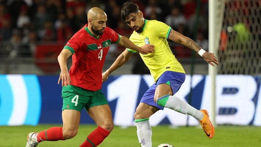 مباراة ودية/ المنتخب المغربي يتقدم على البرازيل في الشوط الأول بهدف سفيان بوفال (1-0)