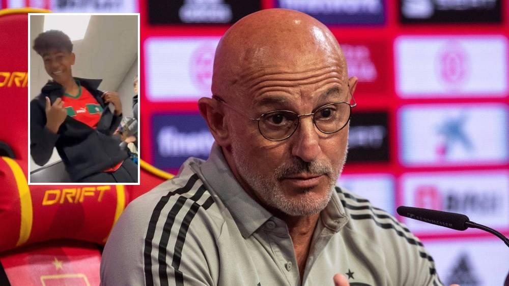 صحفي يثير "توتر" دي لافوينتي بسبب يامال: "هل رأيتَ فيديو سعادته بفوز المنتخب المغربي على إسبانيا في المونديال؟"