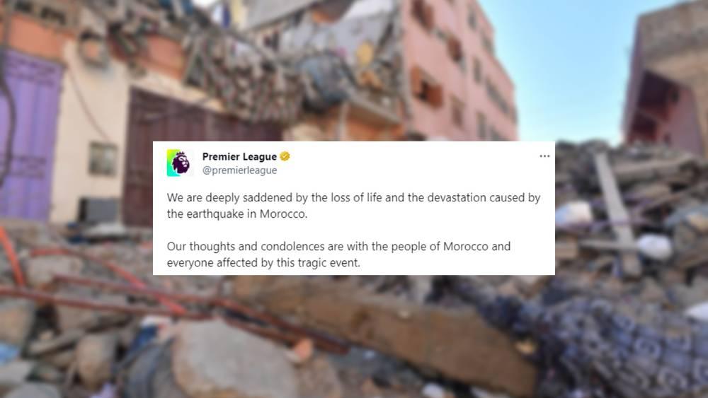 "البريميرليغ": "نشعر بحزن عميق للخسائر في الأرواح والدمار الناجم عن الزلزال ونتقدم بخالص العزاء إلى الشعب المغربي"
