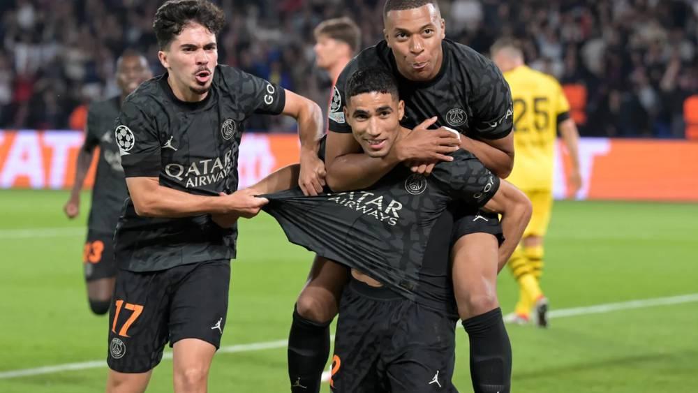 بهدفيْ حكيمي ومبابي.. باريس سان جيرمان يدشن مشواره في دوري الأبطال بالفوز على بوروسيا دورتموند (2-0)