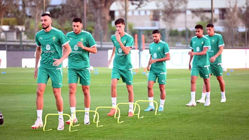 المنتخب المغربي يجري ثاني حصصه التدريبية في مركب محمد السادس استعدادا لمواجهة الكوت ديفوار الودية