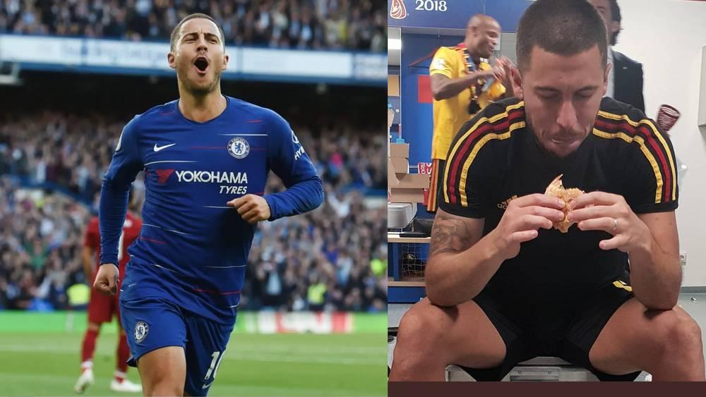 خلال فترة لعبه في تشيلسي.. النادي طلب من أحد بائعي البورغر التوقف عن بيع الوجبات السريعة لهازارد!