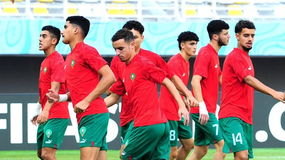 المنتخب المغربي لأقل من 17 سنة يخوض حصة تدريبية خفيفة لإزالة العياء تأهبا لمواجهة نظيره الإندونيسي