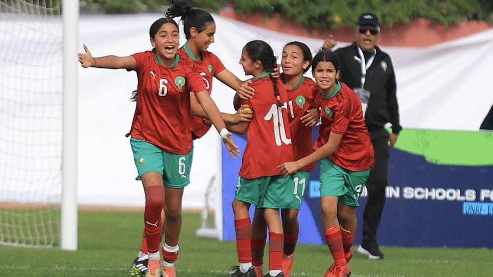 المنتخب المغربي للإناث يحسم لقب منطقة شمال أفريقيا بانتصاره على ليبيا (12-0) ويحجز مقعدا في نهائيات بطولة المدارس