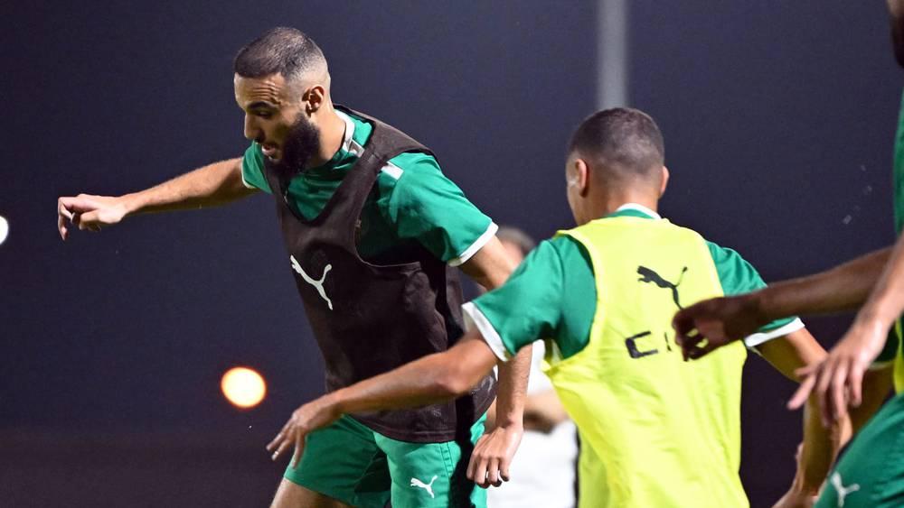 مزراوي يشارك في التداريب الجماعية للمنتخب المغربي استعدادا لمواجهة جنوب أفريقيا