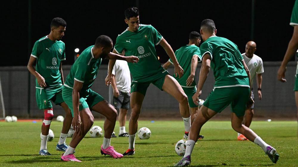 المنتخب المغربي يخوض اليوم (21:00 غرينيتش+1) آخر حصة مفتوحة أمام وسائل الإعلام لمدة 15 دقيقة تأهبا لمواجهة جنوب أفريقيا