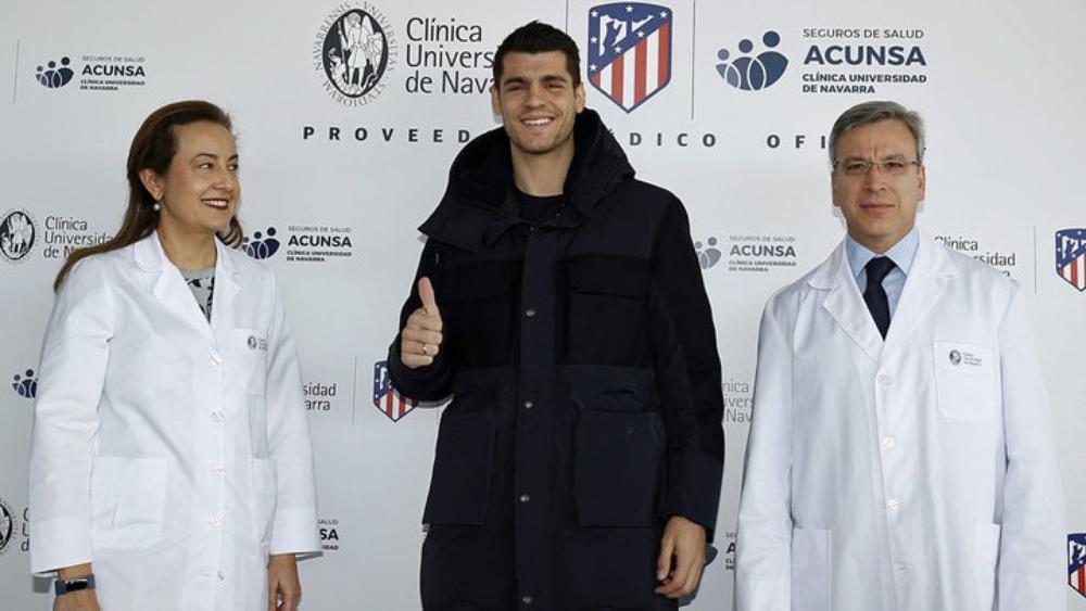 ألفارو موراتا اجتاز الفحص الطبي مع أتلتيكو مدريد