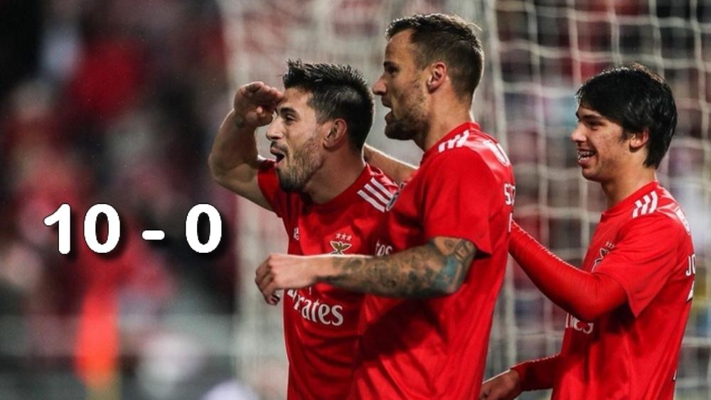 بنفيكا يحقق فوزاً كاسحاً في الدوري بنتيجة 10-0