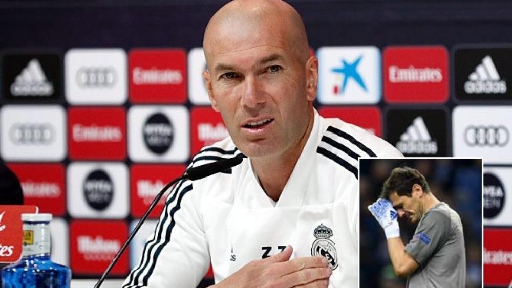 زيدان يضع يده على قلبه ويُوجه رسالة مؤثرة لكاسياس