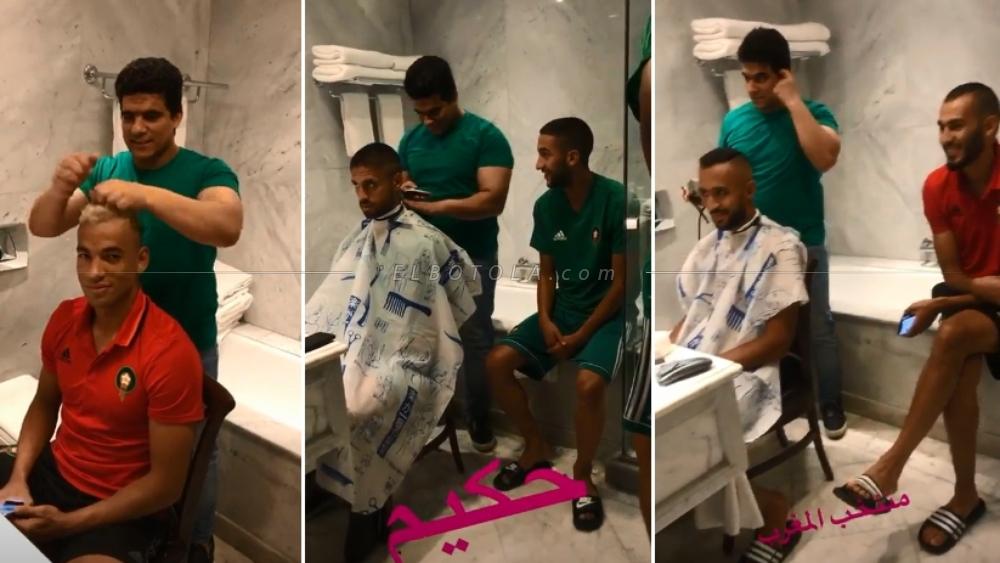 "حلاق النجوم" يضع لمسته على مظهر لاعبي المنتخب المغربي
