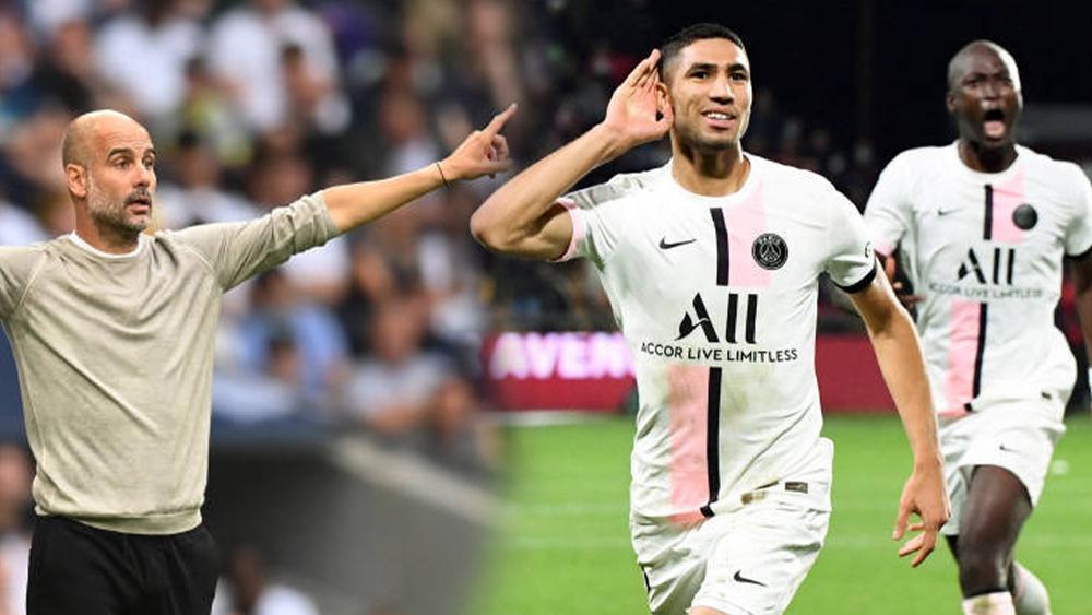 غوارديولا قبل مواجهة باريس سان جيرمان ومانشستر سيتي: "أنا معجب كبير بأشرف حكيمي"