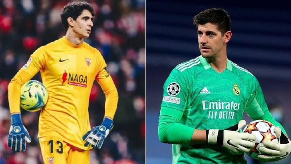 Thibaut Courtois félicite Bounou pour son trophée "Zamora"