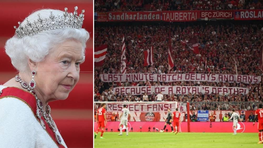 جماهير بايرن ميونيخ تحتج على قرار تأجيل المباريات بسبب وفاة الملكة "إليزابيث الثانية" وتكتب: "احترموا الجماهير"