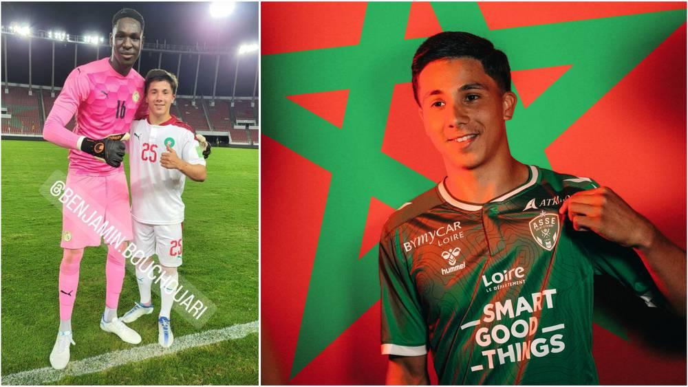 صورة بوشواري وحارس مرمى المنتخب السنغالي تحت 23 سنة تصنع الحدث في مواقع التواصل الاجتماعي