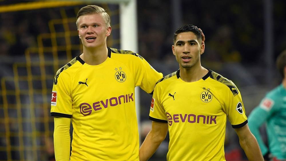 هالاند: "حكيمي من بين أفضل اللاعبين في أفريقيا والفترة التي قضيتها معه في دورتموند كانت جيدة"