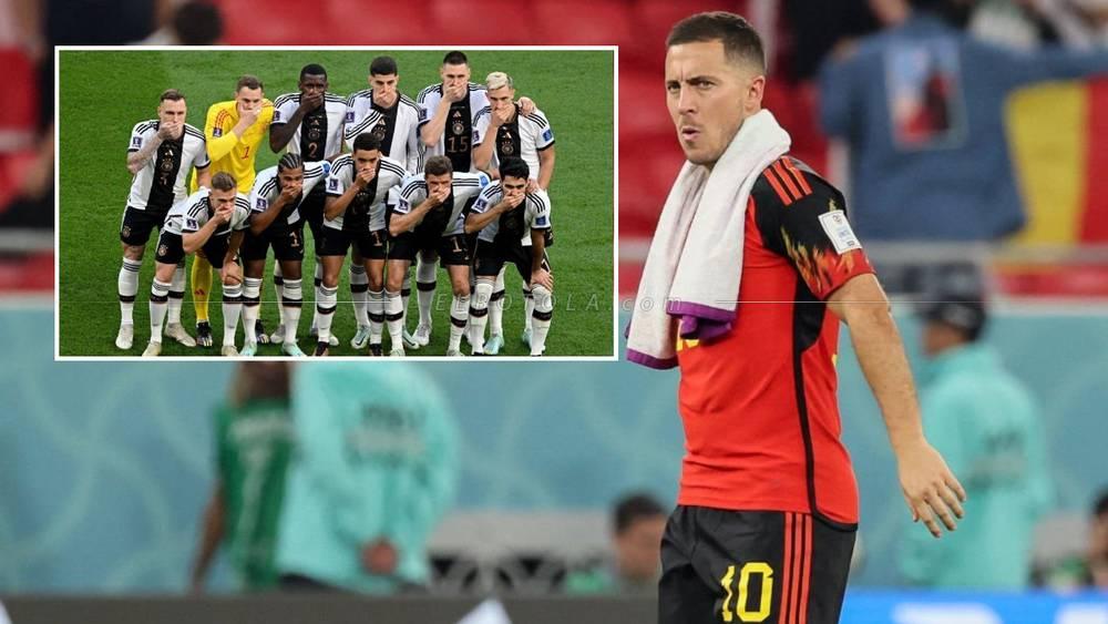 هازارد عن حركة لاعبي ألمانيا: "كان من الأفضل أن يفوزوا بدل القيام بذلك.. نحن هنا للعب كرة القدم وليس لتمرير رسائل سياسية"