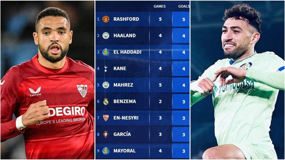 الحدادي والنصيري من بين أكثر لاعبي الدوريات الخمسة الكبرى تسجيلًا للأهداف في جميع المسابقات بعد "مونديال قطر"