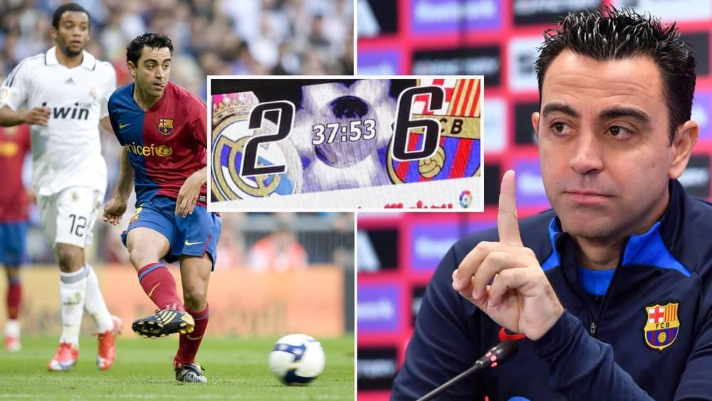 تشافي: "لأكون صادقا ريال مدريد هو المرشح للتأهل وأفضل ذكرى لي مع الكلاسيكو هي الفوز 2-6"